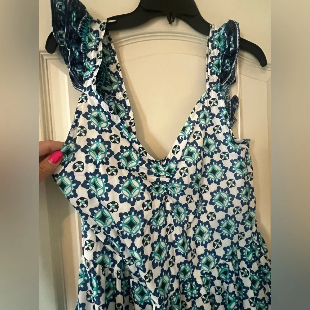 Lucky Brand Floral Maxi Dress with Ruffle Straps Women’s Size Small - Picture 8 of 16